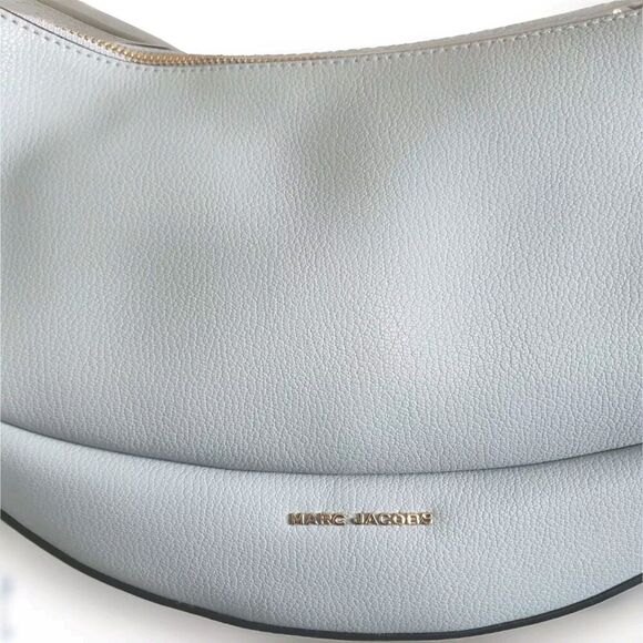 Marc Jacobs Leather Hobo Bag Women's Large Eclipse Blue Mix Metal Dustbag NWT - Picture 2 of 7